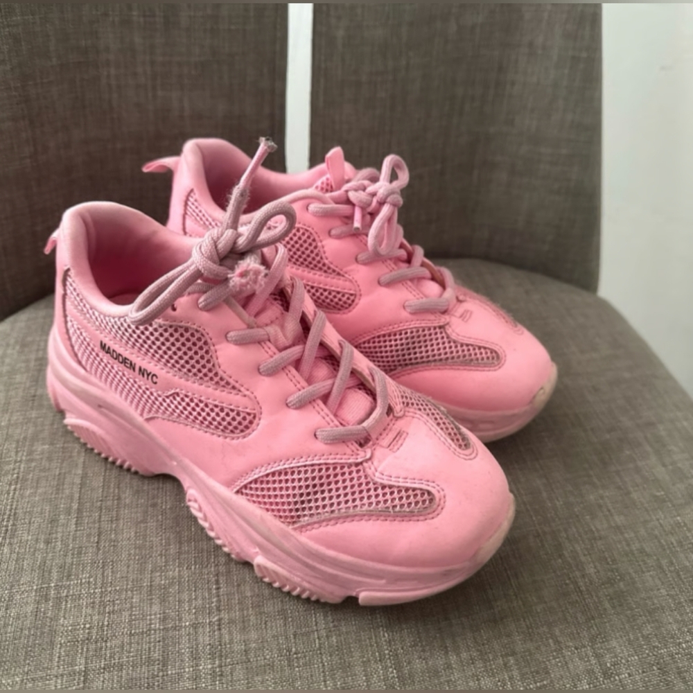 Madden Girl Pink Chunky Sole Sneakers